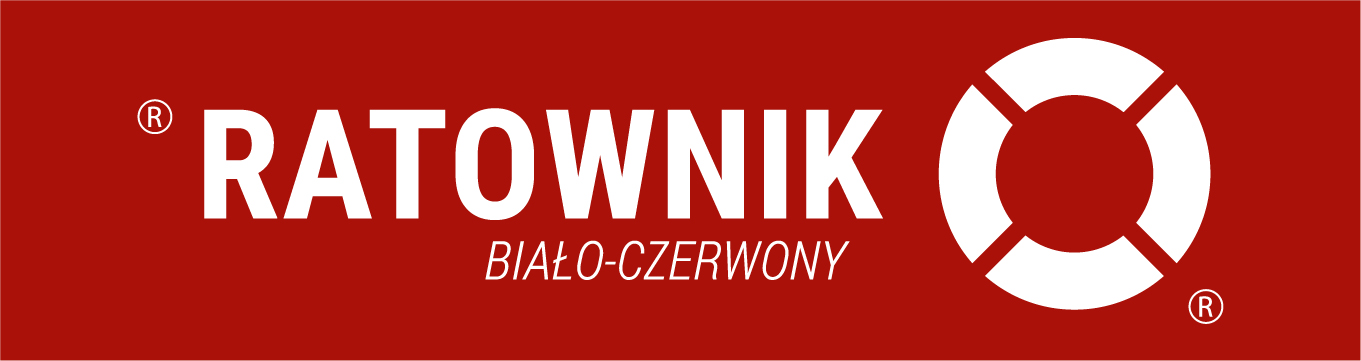 Ratownik® Biało-Czerwony® Pewna Ochrona Skóry Troskliwa Pielęgnacja Skóry Skuteczna Regeneracja Skóry Logo